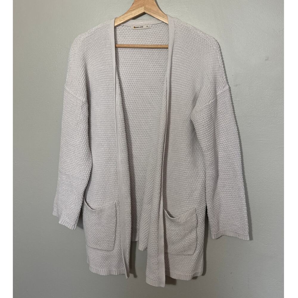 Women's Size M Marine Layer Catalina White Crochet Open Cardigan Cotton Summer
